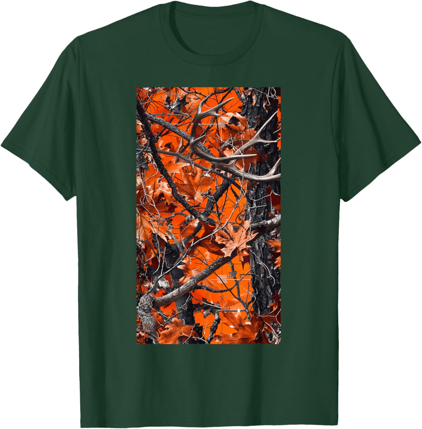 Orange Camo Autumn Fall leaves Oak Nature Forest T-Shirt - T-Shirt | Forest