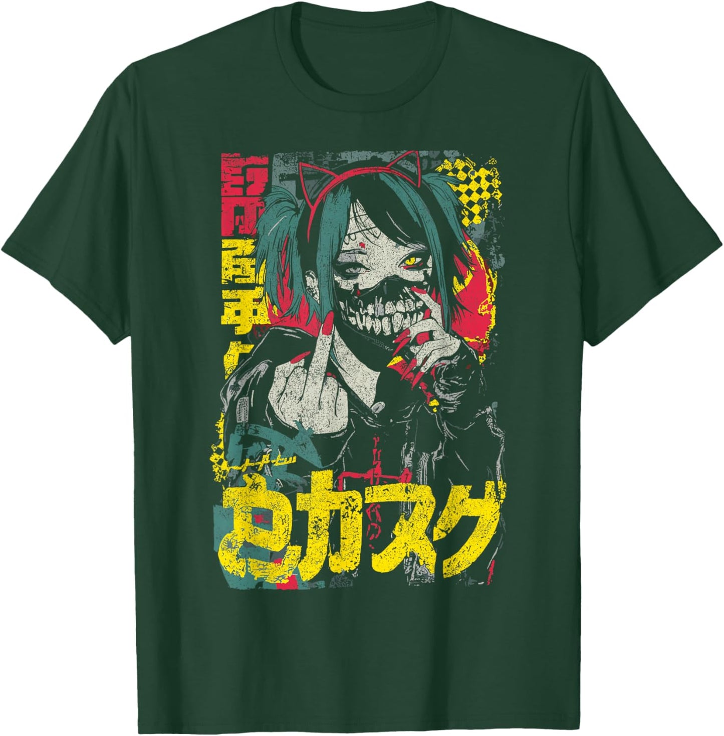 Japanische Streetwear Gothic Girl Emo Cyberpunk Y2K Anime T-Shirt - T-Shirt | Forest