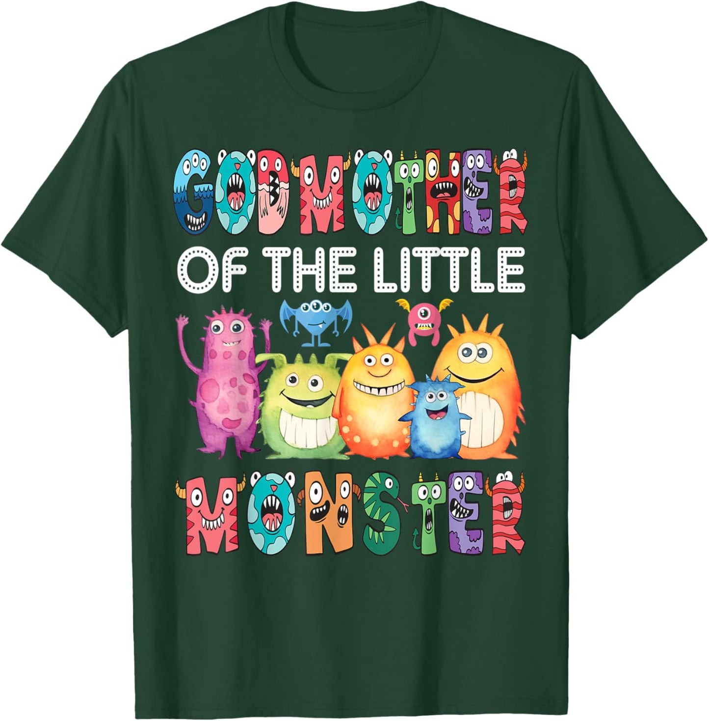 GodMother Of The Little Monster Kids 1St Birthday Party T-Shirt - T-Shirt | Forest