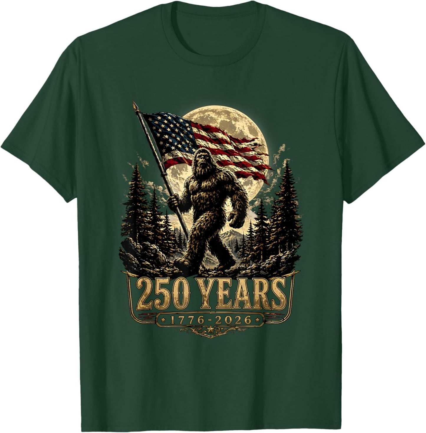 250th Anniversary USA Patriotic 250 Years American 4th July T-Shirt - T-Shirt | Forest