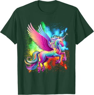 Purple Unicorn Colorful Psychedelic kawaii Trippy alt T-Shirt - T-Shirt | Forest