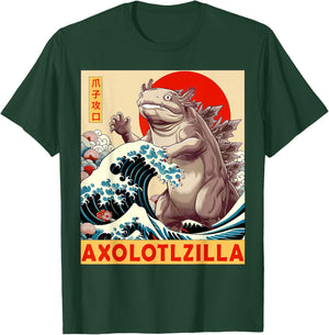 Axolotl Japanese Art Funny Axolotl Gifts Women Kid T-Shirt - T-Shirt | Forest