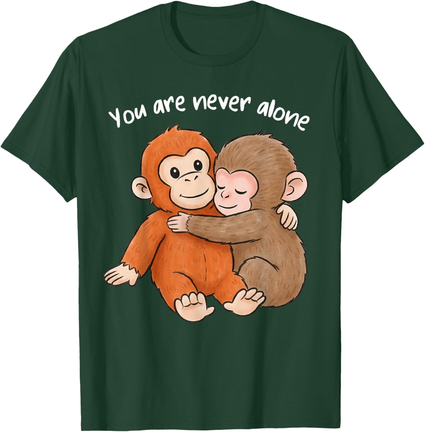 You are Never Alone Punch Baby Monkey T-Shirt - T-Shirt | Forest