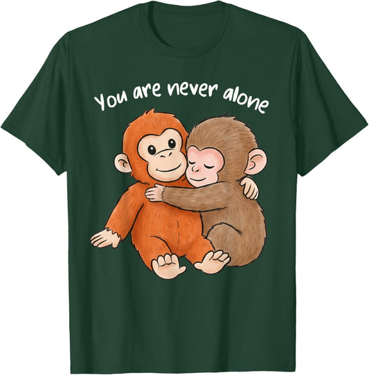 You are Never Alone Punch Baby Monkey T-Shirt - T-Shirt | Forest