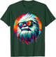 Cool Tie Dye Sunglasses Yeti Graphic Illustration Art T-Shirt - T-Shirt | Forest