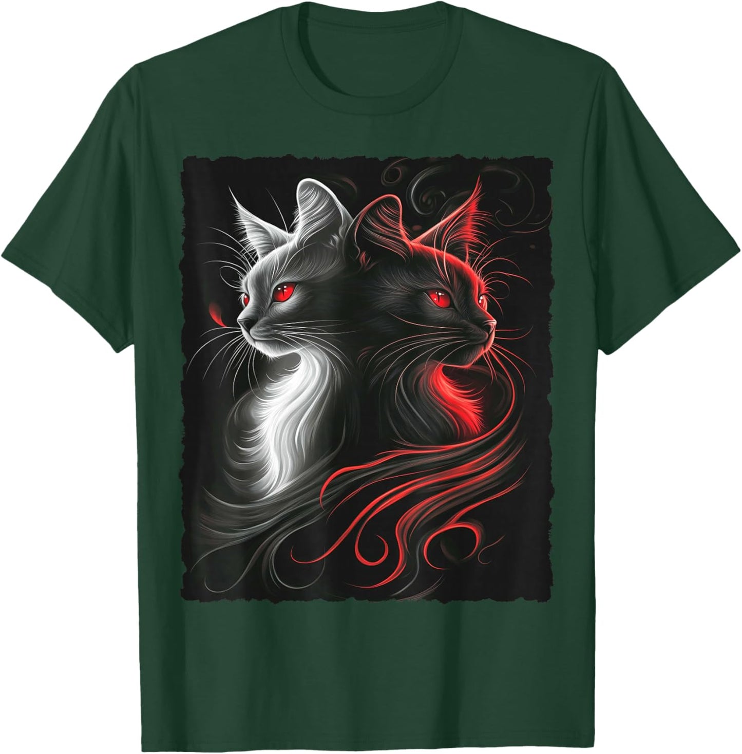 Cute Magical Cat Kitten Fantasy Art Design T-Shirt - T-Shirt | Forest