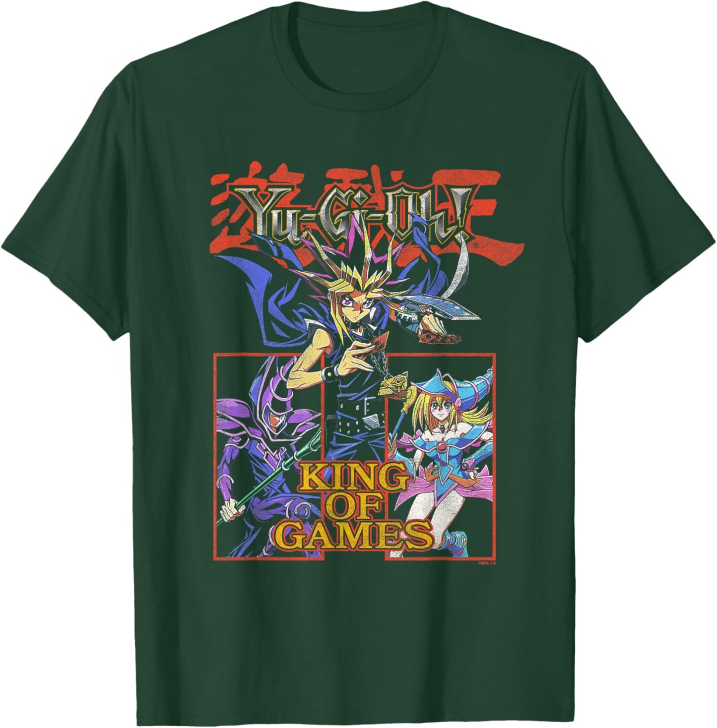 Yu-Gi-Oh! Duel Monsters Yugi and Monsters Collage Anime T-Shirt - T-Shirt | Forest