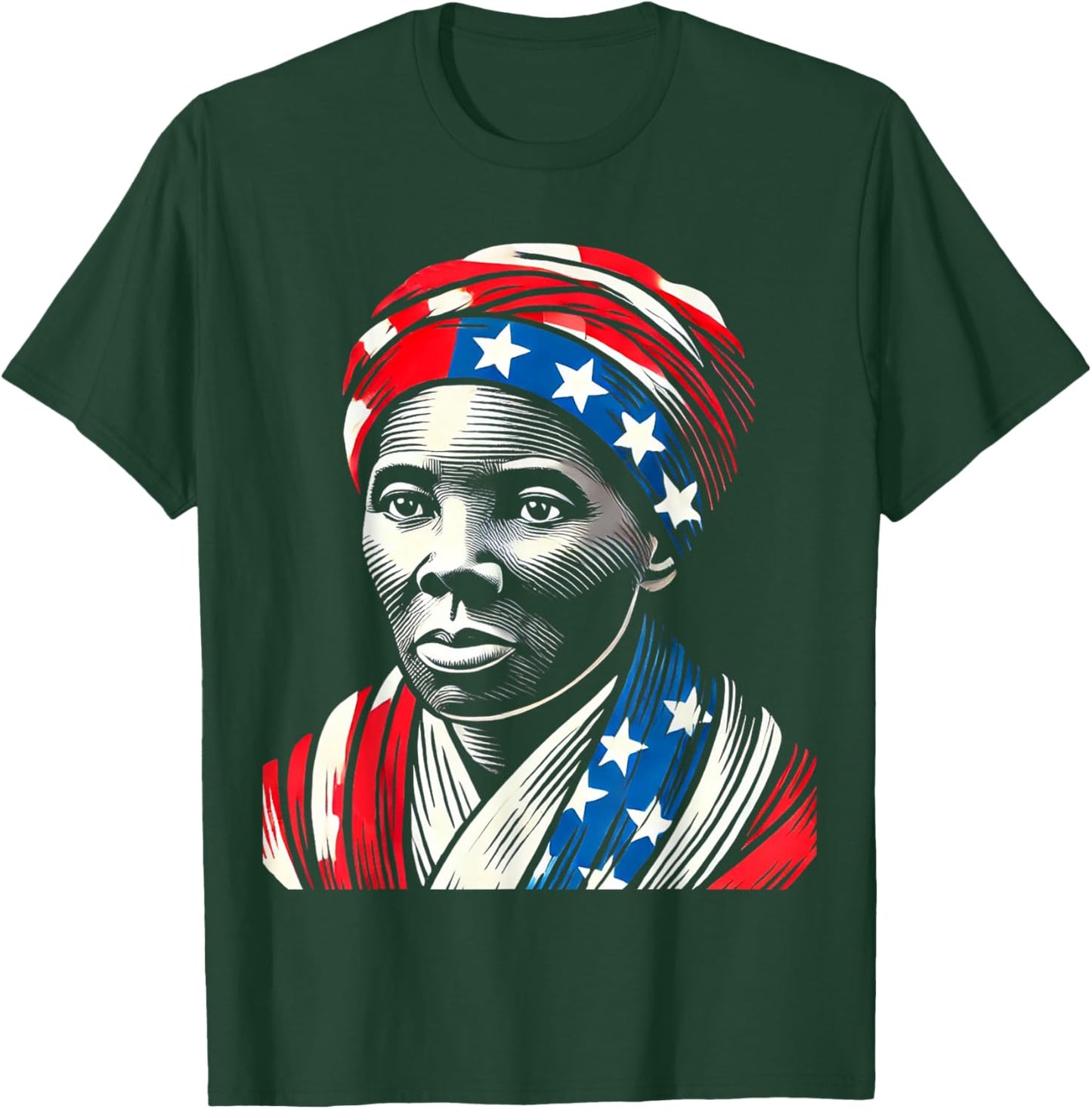 Harriet Tubman Underground Railroad American Hero Design T-Shirt - T-Shirt | Forest