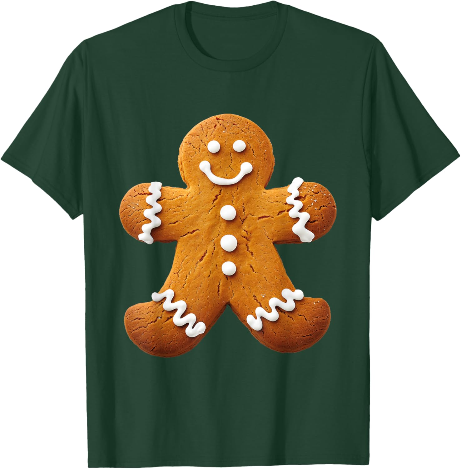 Gingerbread Man Costume Funny Halloween Christmas Graphic T-Shirt - T-Shirt | Forest