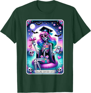 Senior Girls Pastel Goth Ghoul Brains Tarot Card Graduation T-Shirt - T-Shirt | Forest