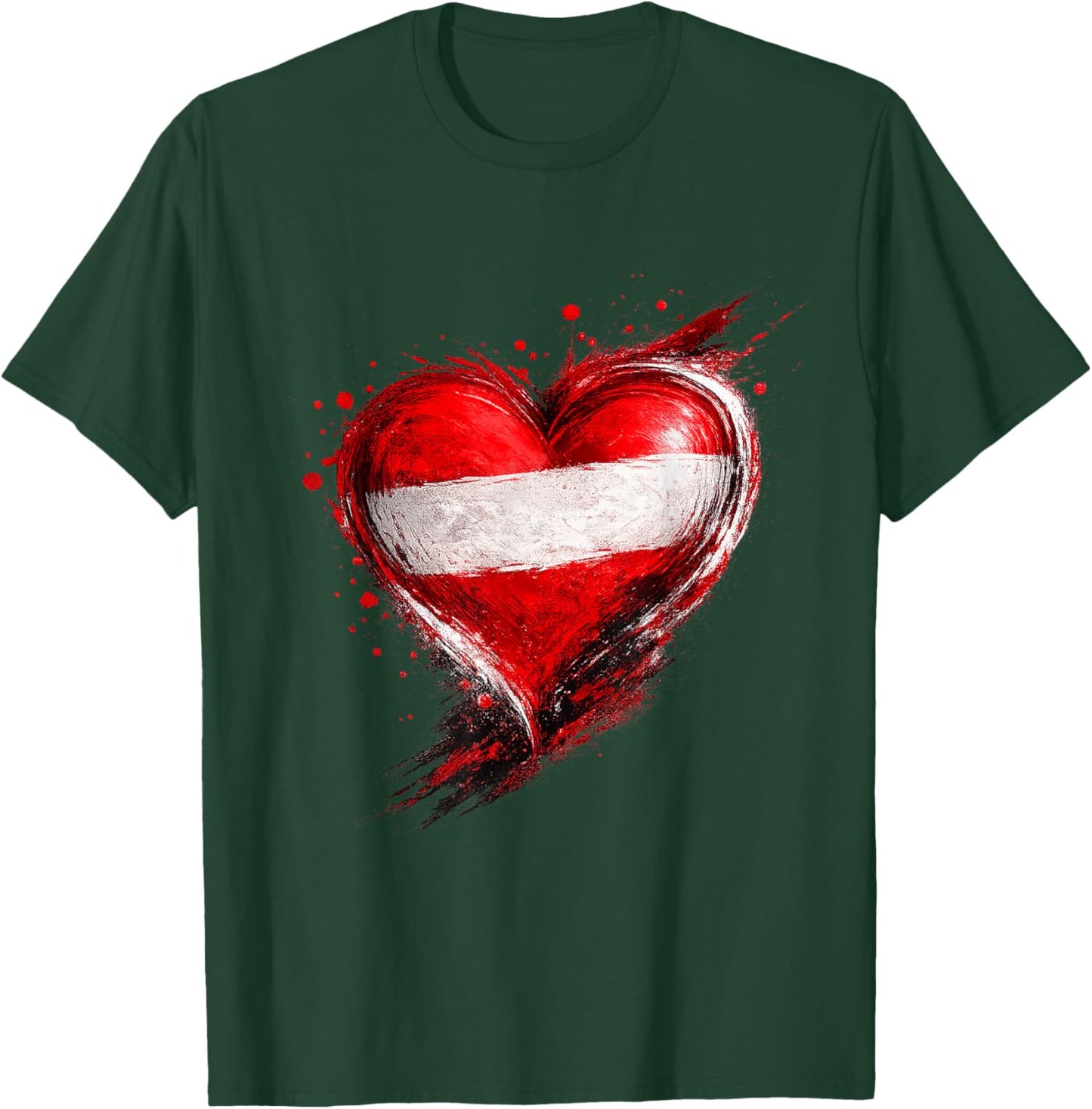 Österreich Shirt Österreicher Herz Herren & Damen Austria T-Shirt - T-Shirt | Forest