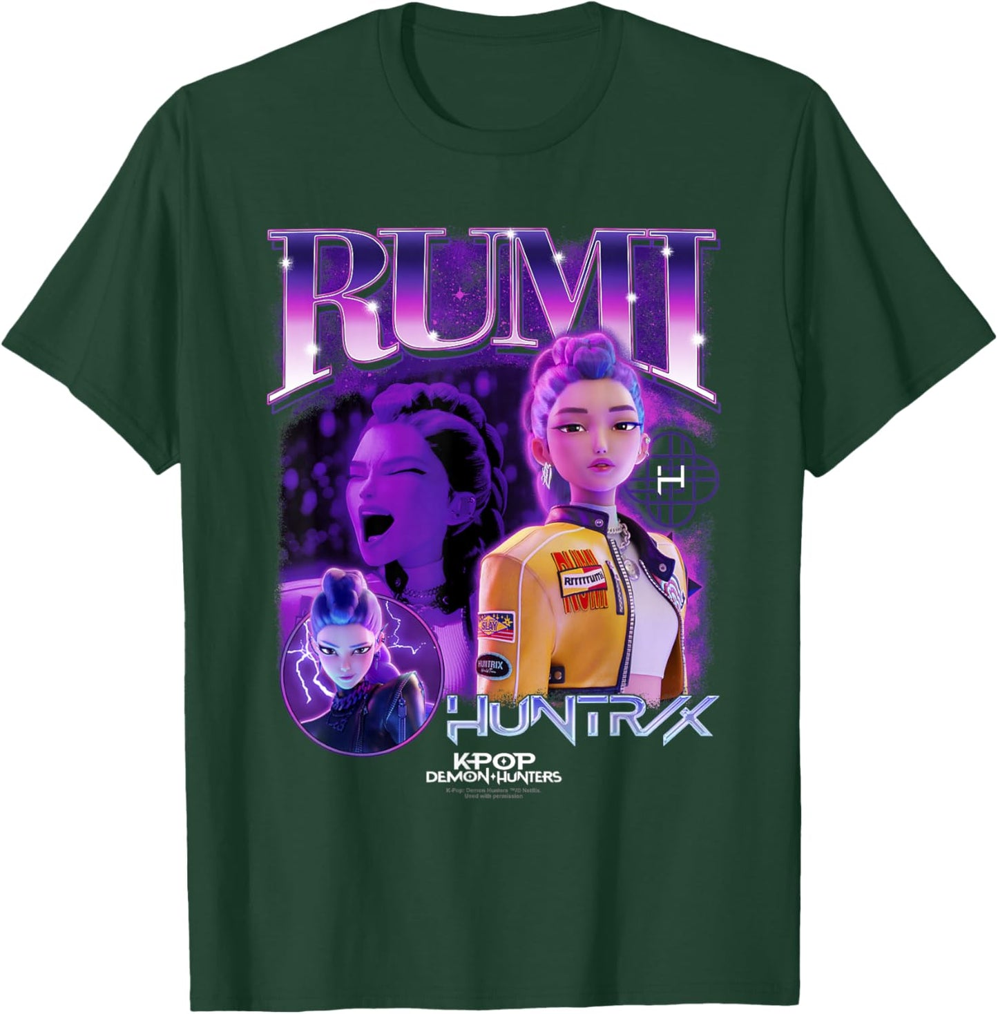 KPop Demon Hunters Rumi Bootleg Officially Licensed T-Shirt - T-Shirt | Forest