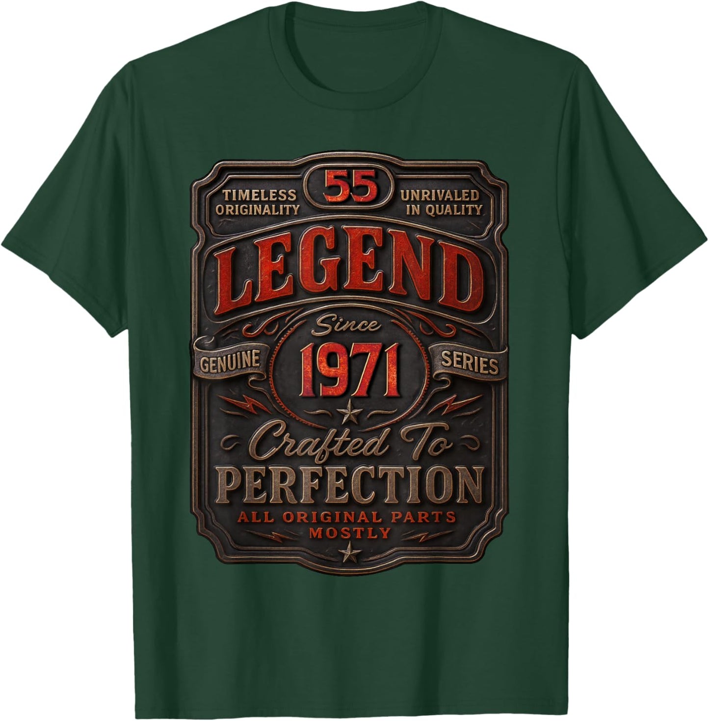 Vintage 1971 Limited Edition Shirt 55 Year Old 55th Birthday T-Shirt - T-Shirt | Forest