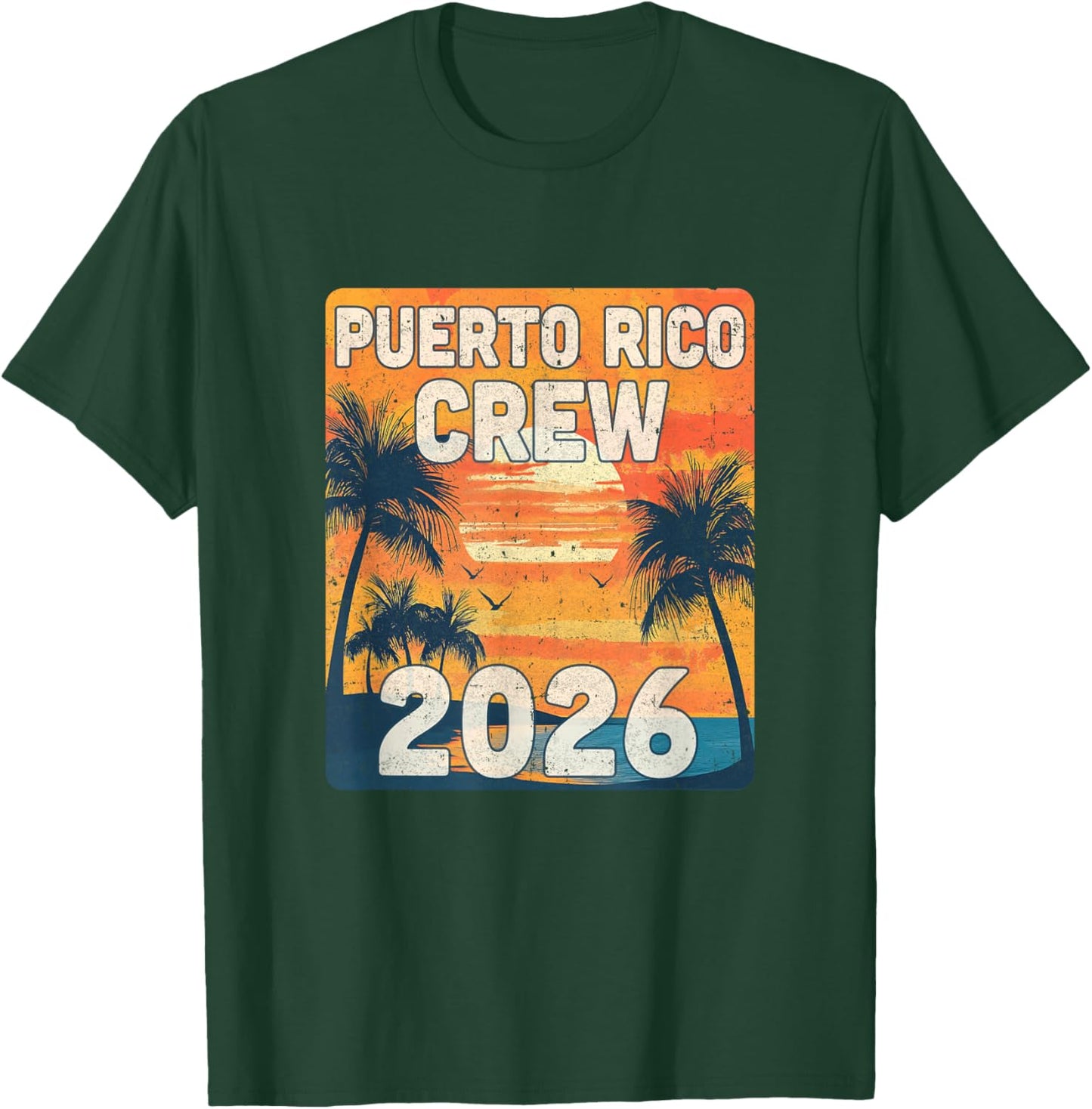 Puerto Rico Crew 2026 Vacation Matching Group Travelers Trip T-Shirt - T-Shirt | Forest