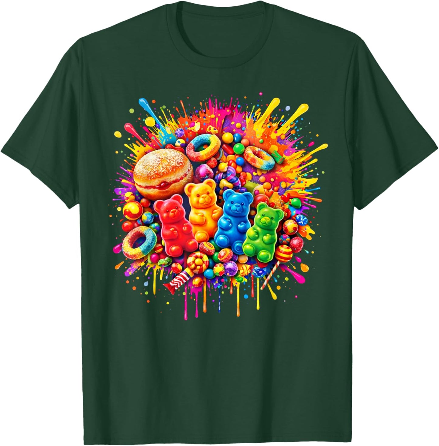 Colourful Candy Lollipop Costume Women's Sweets Carnival T-Shirt - T-Shirt | Forest