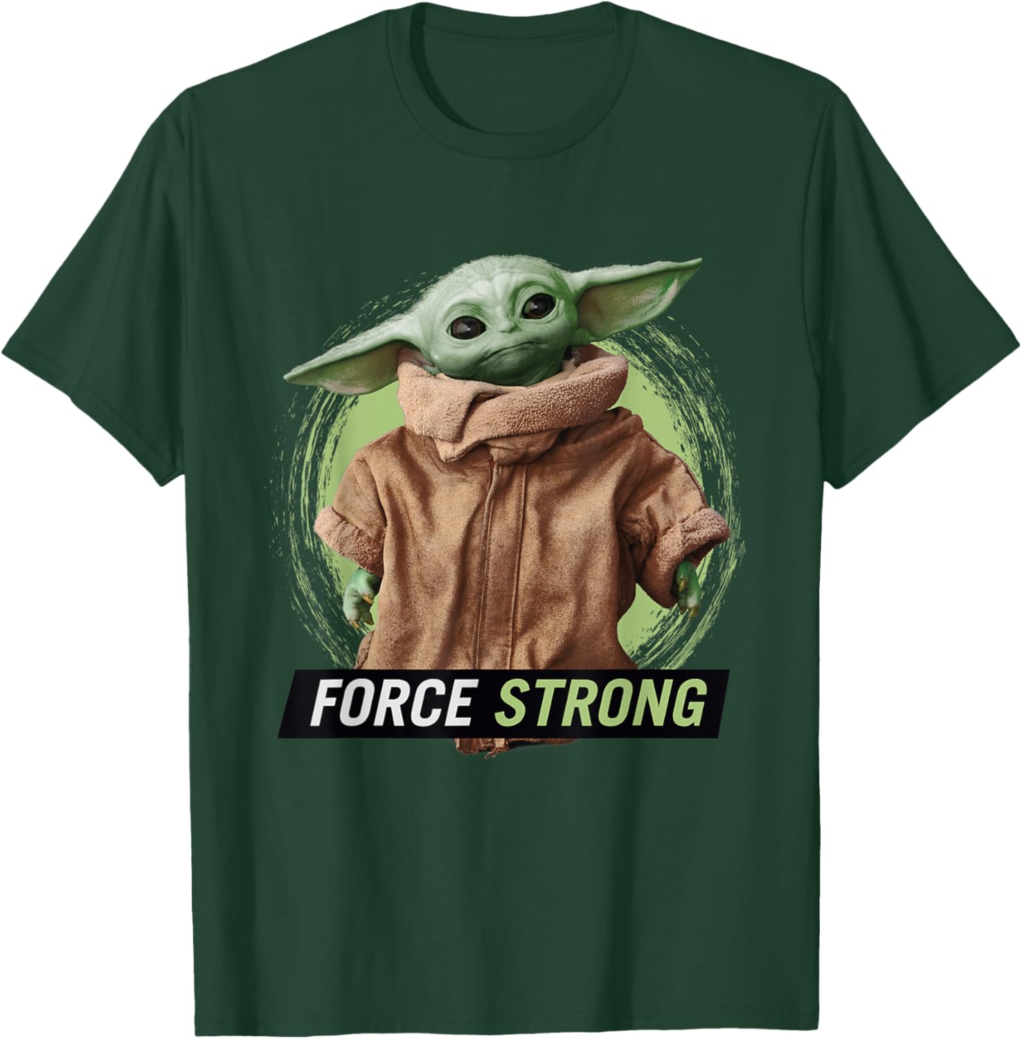 Star Wars The Mandalorian Grogu Force Strong T-Shirt - T-Shirt | Forest