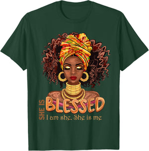 She is Blessed Juneteenth I Am She She is Me Freedom 1865 T-Shirt - T-Shirt | Forest