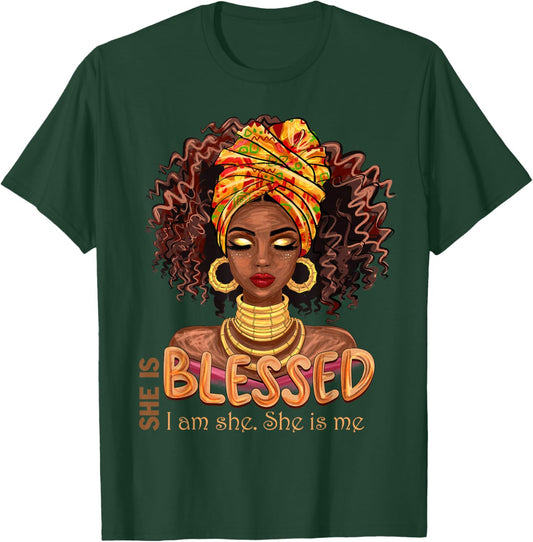 She is Blessed Juneteenth I Am She She is Me Freedom 1865 T-Shirt - T-Shirt | Forest