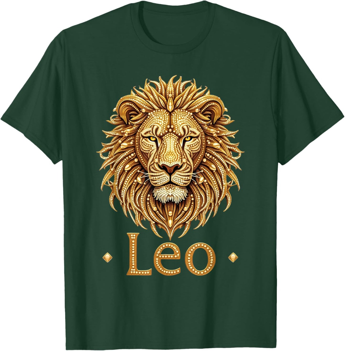 Fancy Gold and Diamond Leo Gift T-Shirt - T-Shirt | Forest