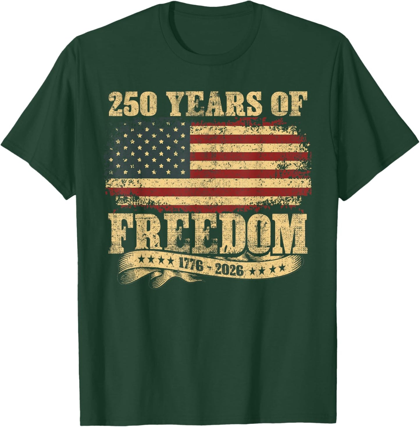 250 Years Birthday America USA 250th Anniversary 4th of July T-Shirt - T-Shirt | Forest