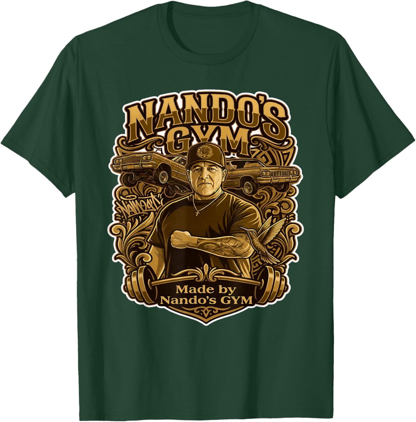Los Angeles NANDO'S Gym - NG019 T-Shirt - T-Shirt | Forest