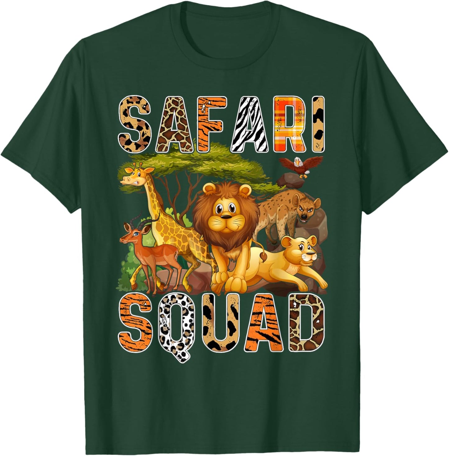 Safari Squad Wilderness Animal Lover Tourist Travel T-Shirt - T-Shirt | Forest