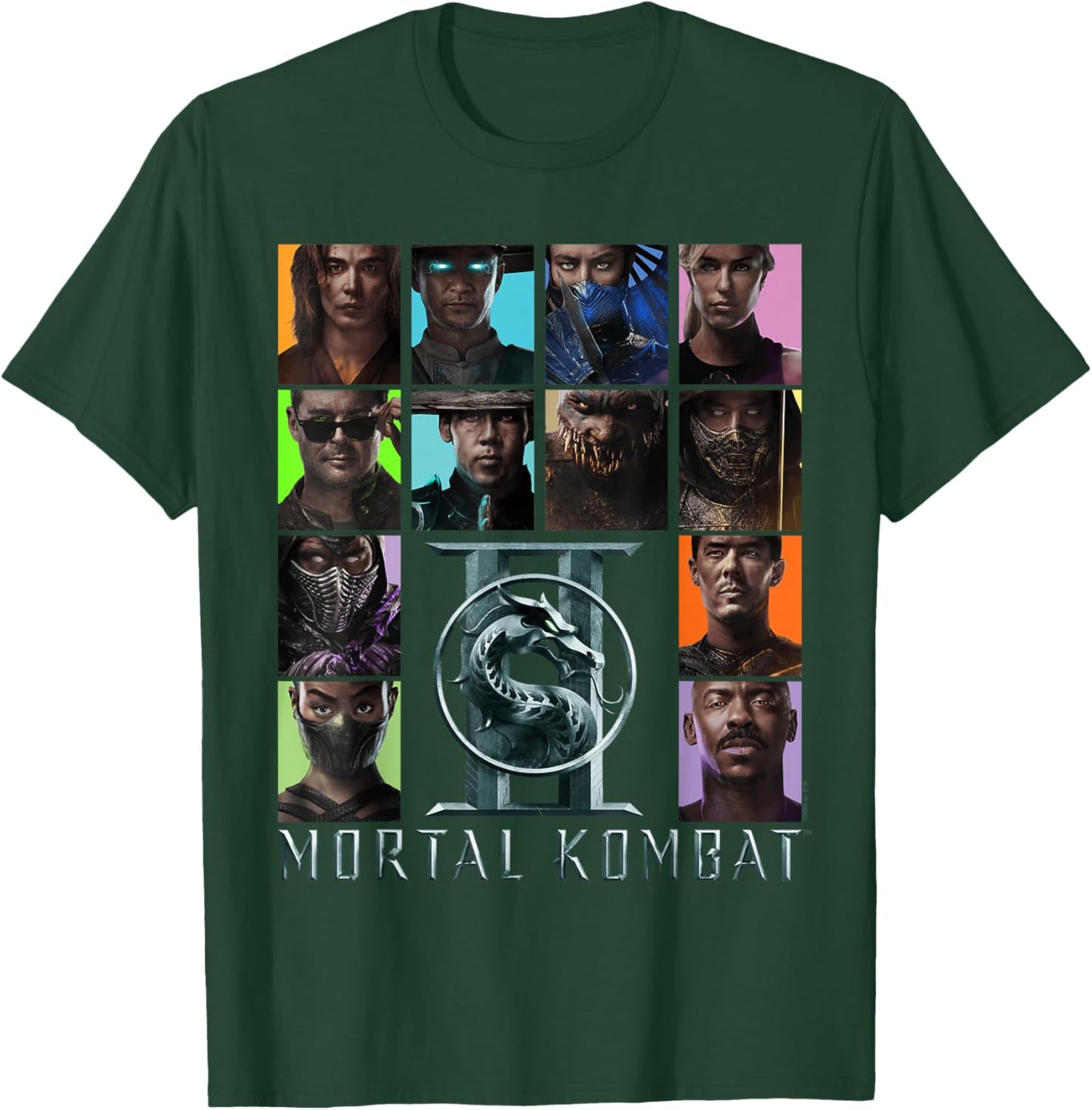 Mortal Kombat 2 Character Squares T-Shirt - T-Shirt | Forest