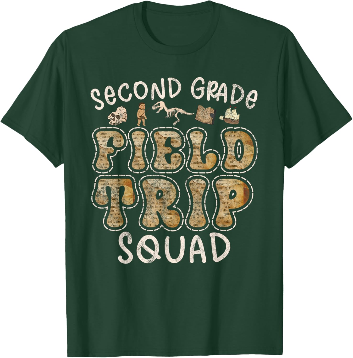 2nd Grade History Museum Field Trip Squad Teacher Student T-Shirt - T-Shirt | Forest