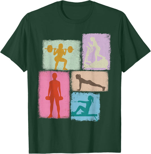Gym Collage Athlete Women Bodybuilder Coach Youth Girl T-Shirt - T-Shirt | Forest