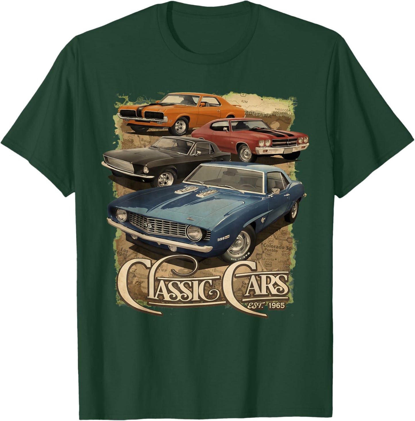 Vintage 68 69 70 Chevelle American Muscle Car Hot Rod T-Shirt - T-Shirt | Forest