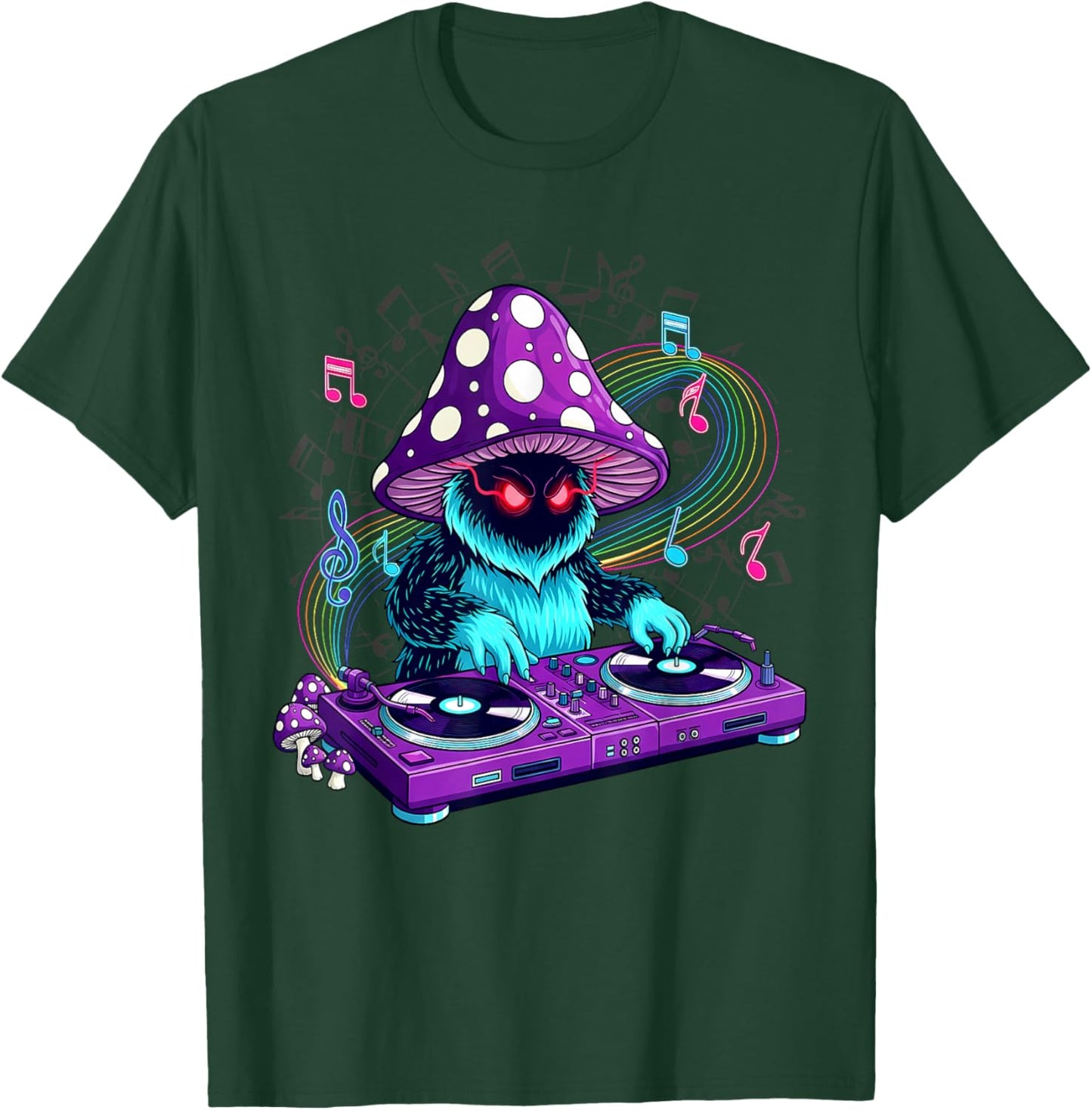 EDM Rave Outfits Festival Electronic Music Graphic Trippy DJ T-Shirt - T-Shirt | Forest