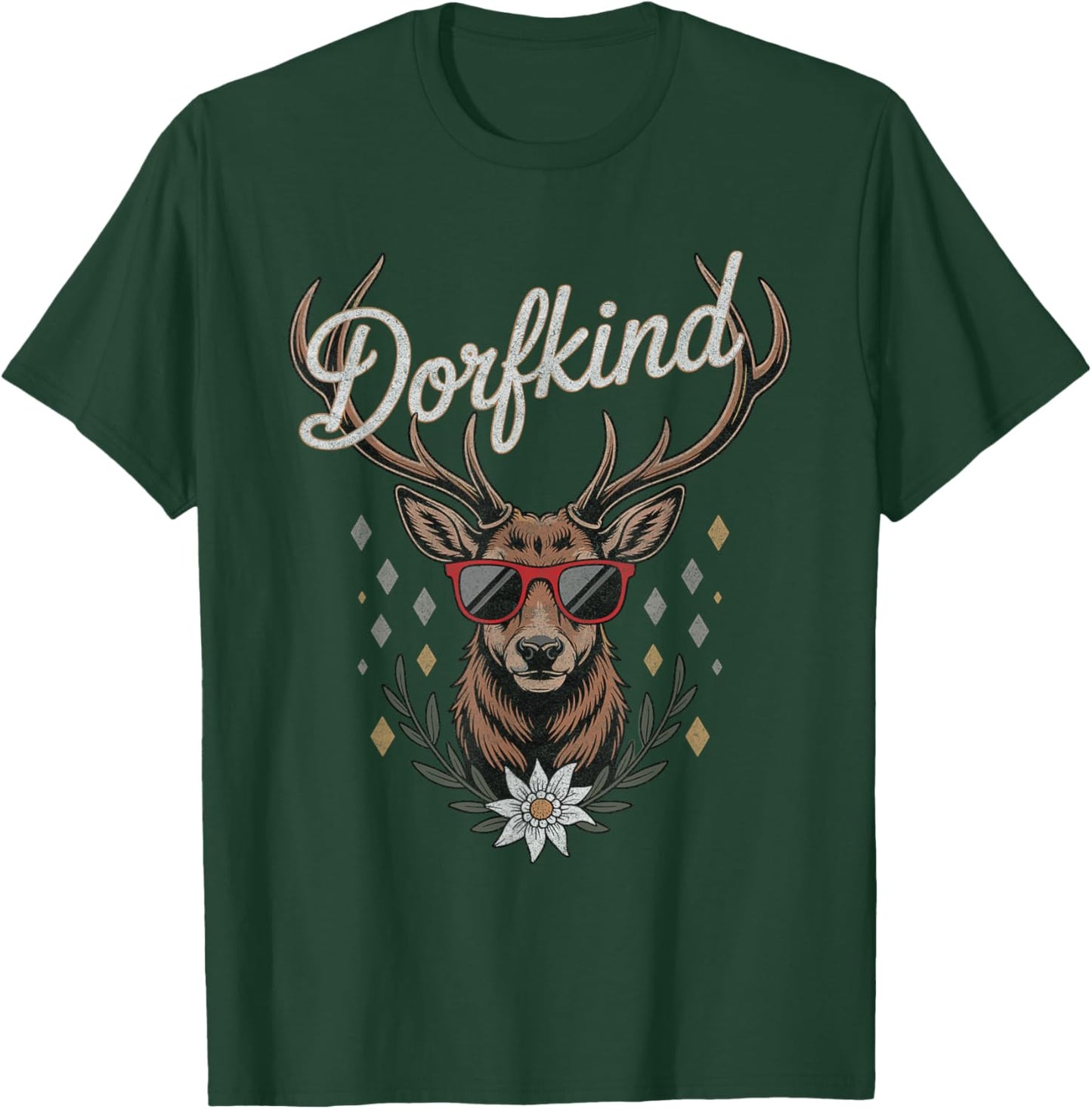 Dorfkind Children's with Deer HR Design , Women and Children T-Shirt - T-Shirt | Forest