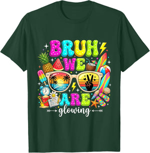 Funny Last Day of School 90s Neon Aesthetic Student Summer T-Shirt - T-Shirt | Forest