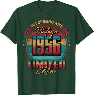 Vintage 1956 Limited Edition Shirt 70 Year Old 70th Birthday T-Shirt - T-Shirt | Forest