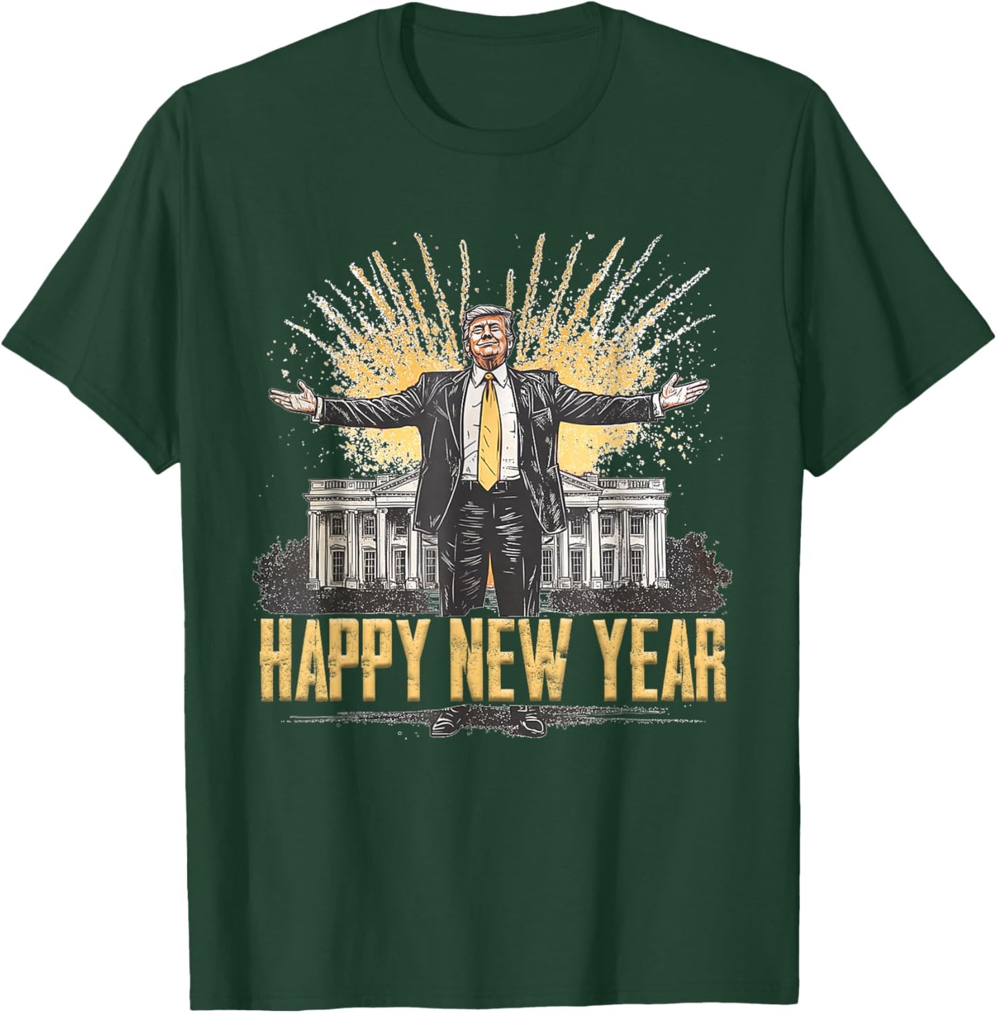 Happy New Year Party 2025 Trump 2024 Take America Back T-Shirt - T-Shirt | Forest