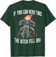 Funny Motocross Dirt Bike Bikers Awesome Motorbike If You Can Read This The Bitch Fell Off Biker Back Print -Adults Black Small Modern Letter Print Birthday Motocross T-Shirt - T-Shirt | Forest