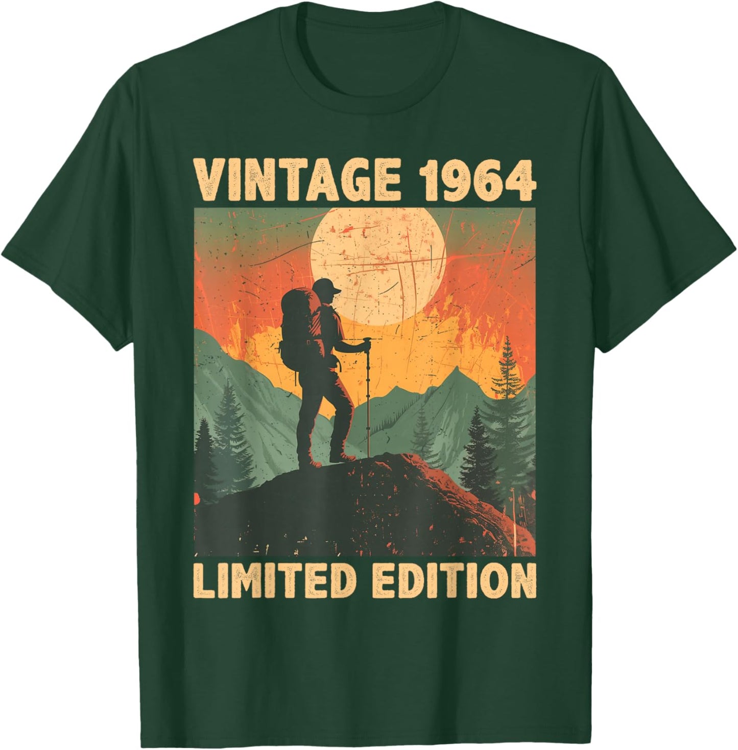 61 Years Old Gift Vintage 1965 Hiking Lover 61st Birthday T-Shirt - T-Shirt | Forest