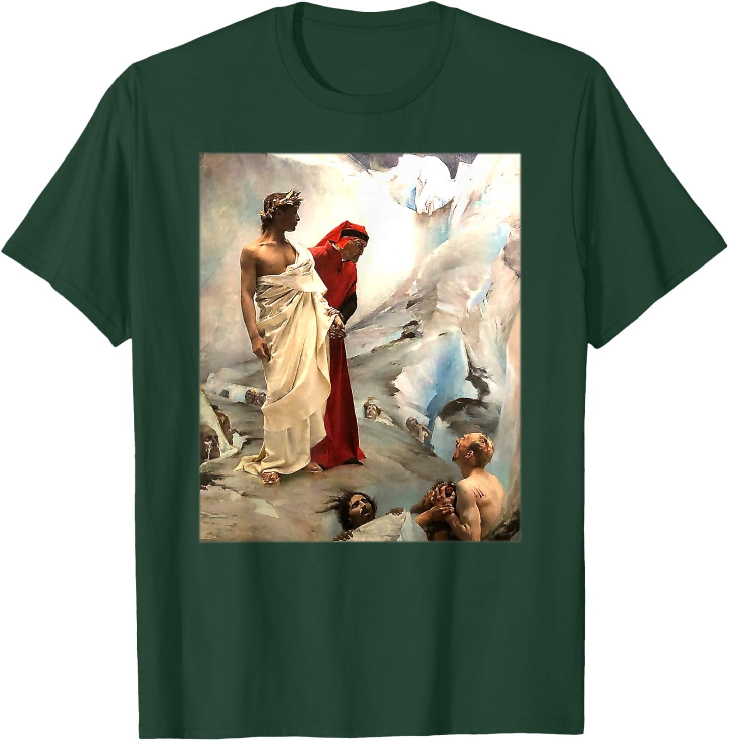 Dante and Virgil in Hell by Gustave Courtois (1879) T-Shirt - T-Shirt | Forest