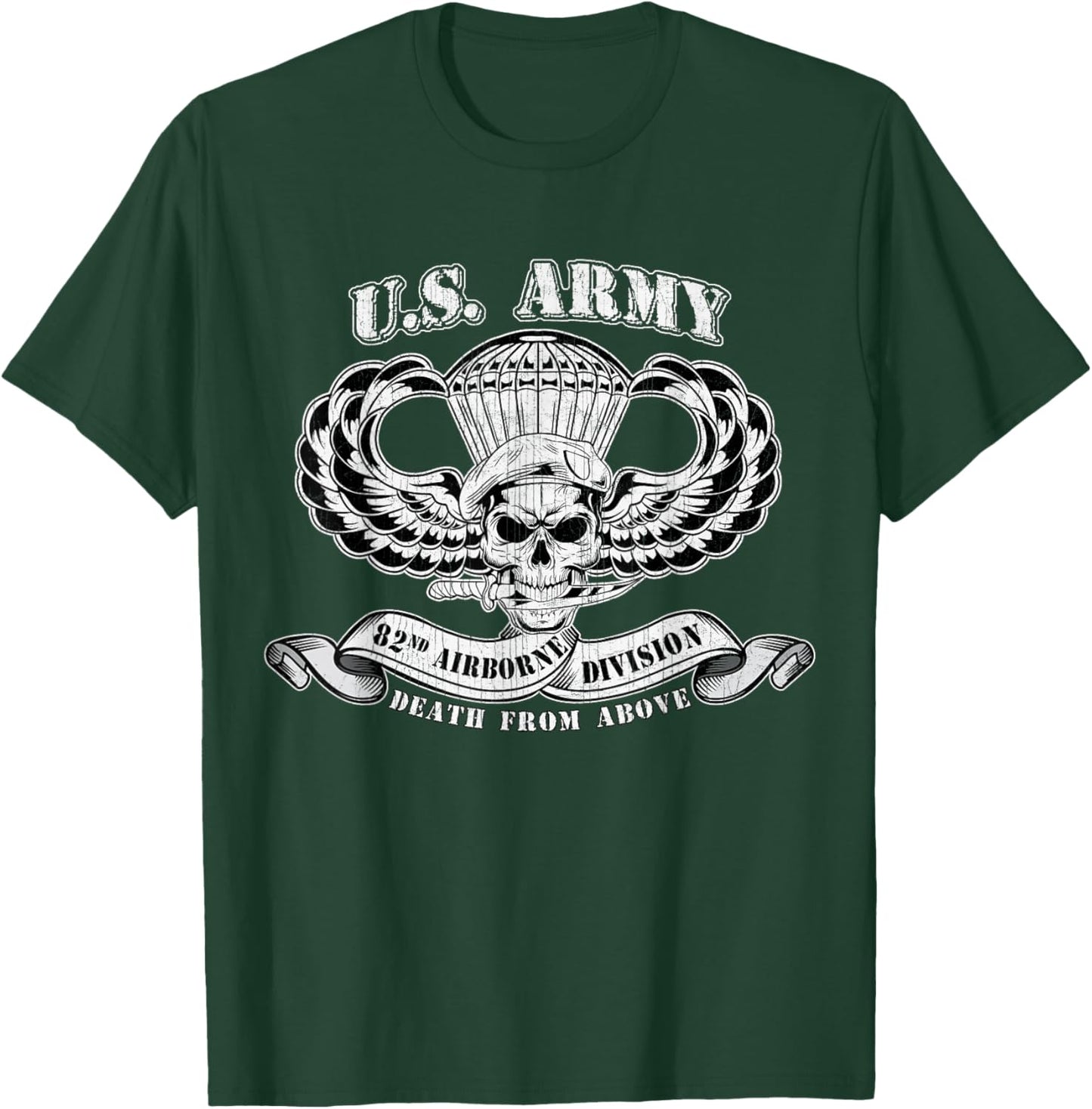 82nd Airborne Division Paratrooper Veteran Fort Bragg Gifts T-Shirt - T-Shirt | Forest