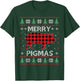 Merry Pigmas Pig Red Plaid Ugly Sweater Xmas Funny T-Shirt - T-Shirt | Forest