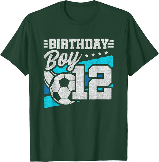 Soccer Birthday Party - 12 Year Old Boy - 12th Birthday T-Shirt - T-Shirt | Forest
