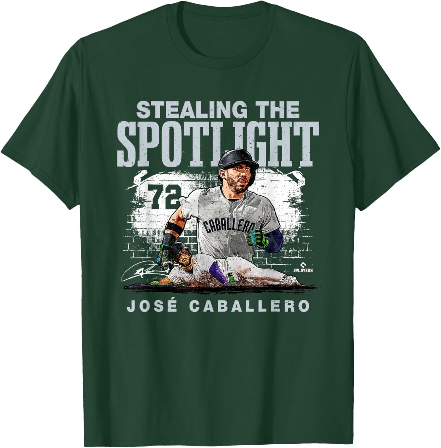 Stealing The Spotlight José Caballero New York MLBPA T-Shirt - T-Shirt | Forest