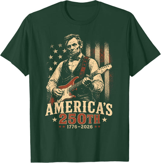 250 Anniversary USA 4th of July Patriotic Men 250 American T-Shirt - T-Shirt | Forest