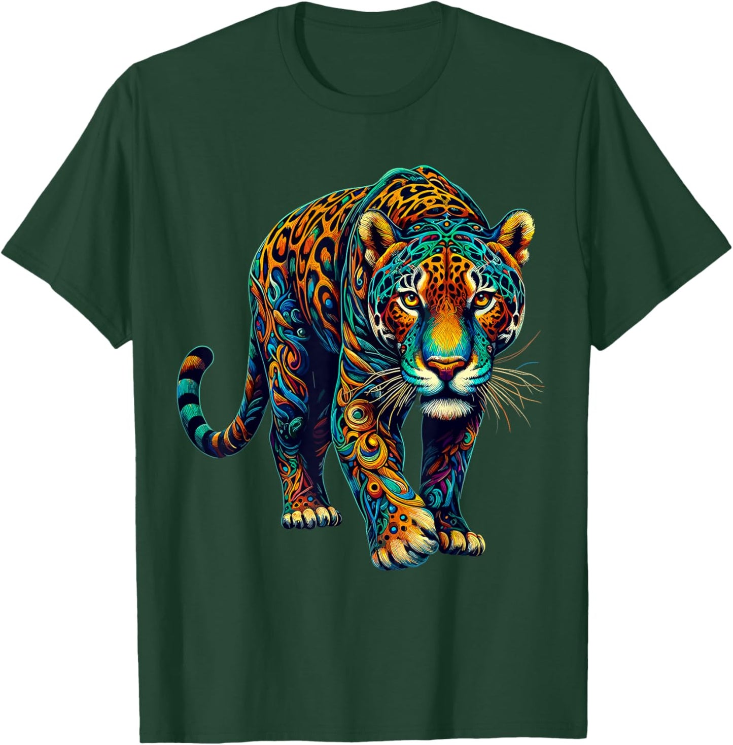 Colorful Jaguars Animal Zoo T-Shirt - T-Shirt | Forest