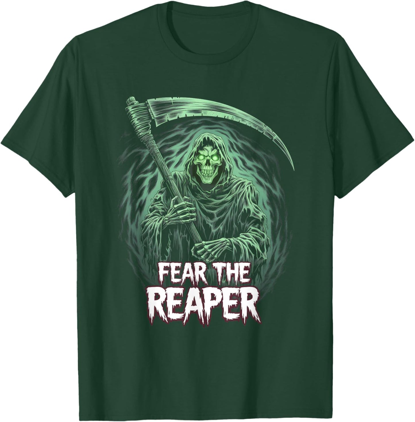 Grim Reaper Fear the Reaper Swirling Fog Art Horror Fans T-Shirt - T-Shirt | Forest