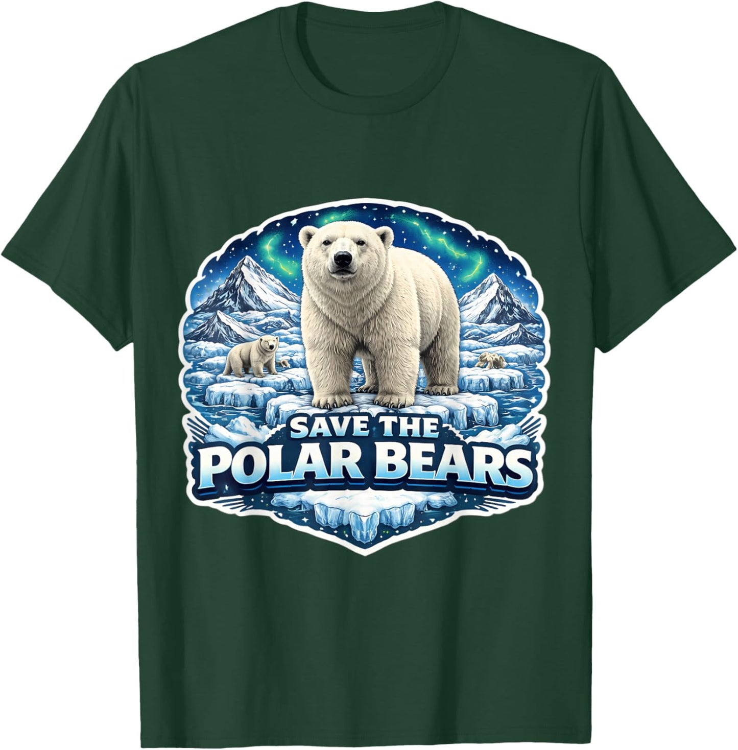 Save The Polar Bears Lover Earth Day Environment Ecology Fan T-Shirt - T-Shirt | Forest