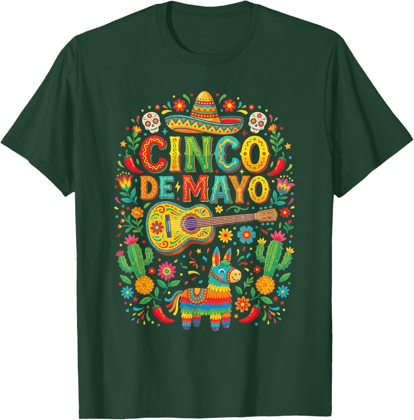 Happy Cinco de Mayo Fiesta Mexican Party Men Women Kids T-Shirt - T-Shirt | Forest