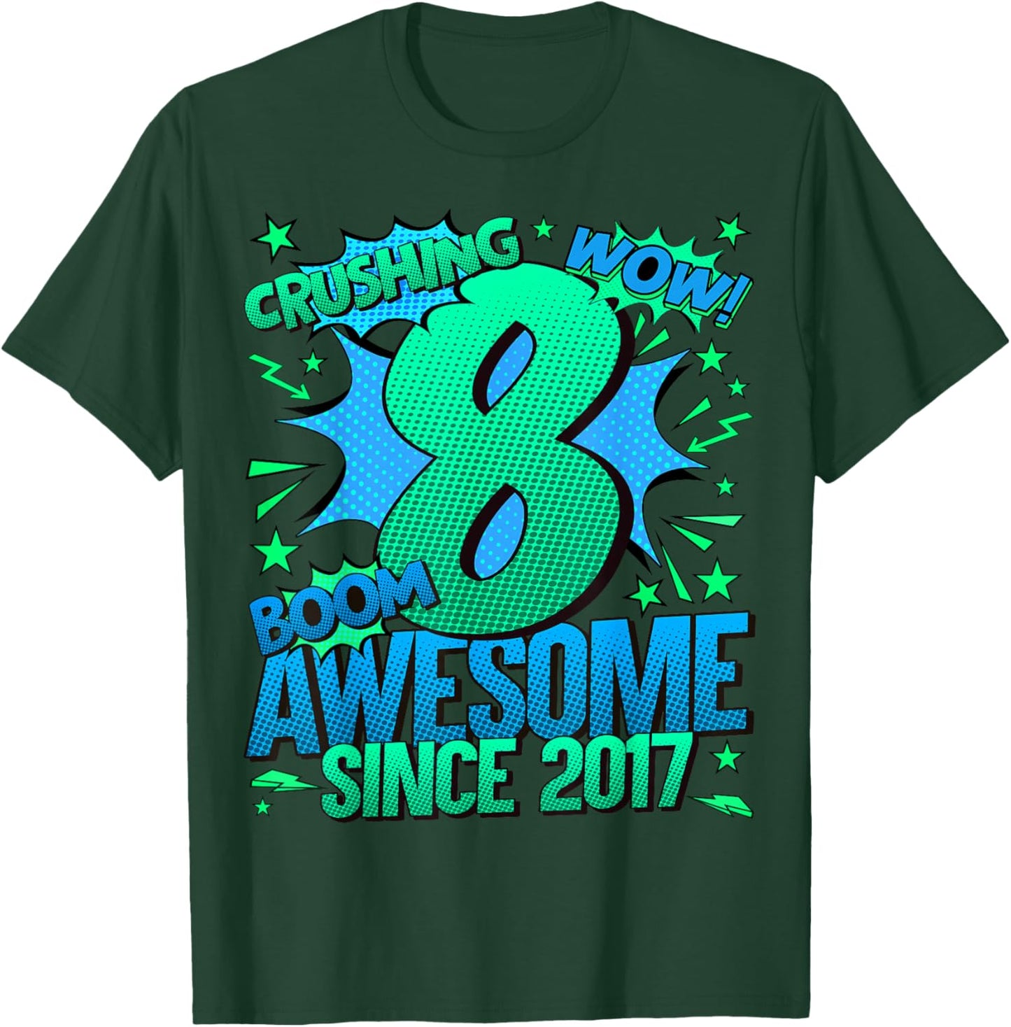 8 Year Old Gifts For Boys 8th Birthday Boy 8 Year Old Boy T-Shirt - T-Shirt | Forest