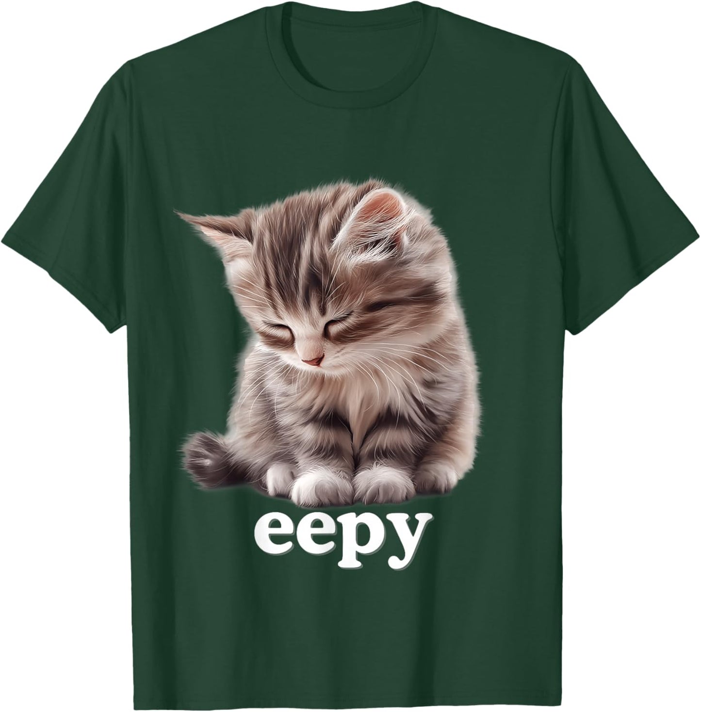 Eepy Cat, Silly Sleepy Cat Meme Cute fluffy cat lovers kitty T-Shirt - T-Shirt | Forest