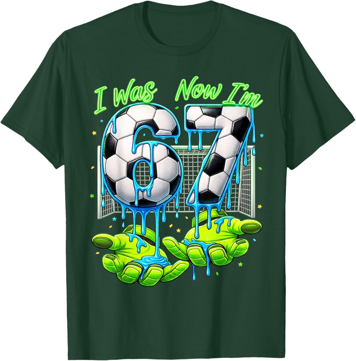 7 Jahre alt Geburtstag Ich war 6 Jetzt Bin ich 7 67 Meme Soccer T-Shirt - T-Shirt | Forest